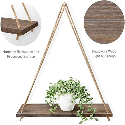 Premium Wood Swing Hanging Rope Wall-HA00232-Veeddydropshipping