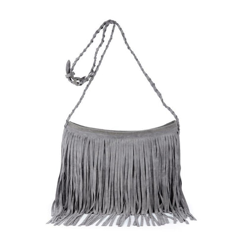 Shoulder Bag with Knitting Strap Soft Ethnic Style PU Messenger-BS00152-Veeddydropshipping