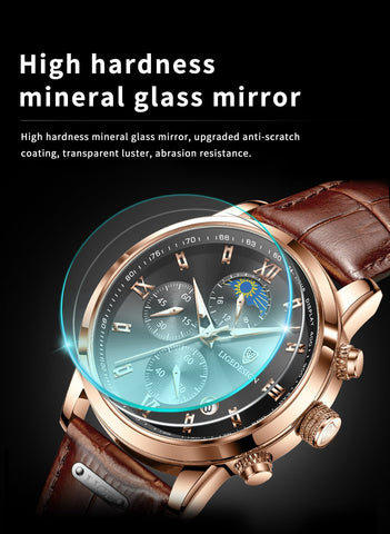 Business Fashion Watch Man Leather Wristwatch Quartz-JW00697-Veeddydropshipping