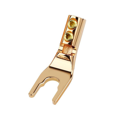 4.2MM Y/U Y Shaped Clip Banana Plug Audio Jack Solder Wire Conenctor Gold/Rhodium Plated-CE00214-Veeddydropshipping