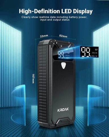 Kroak K-JS01 1200A 14000mAh Portable Car Jump Starter Power Bank-AM00777-Veeddydropshipping