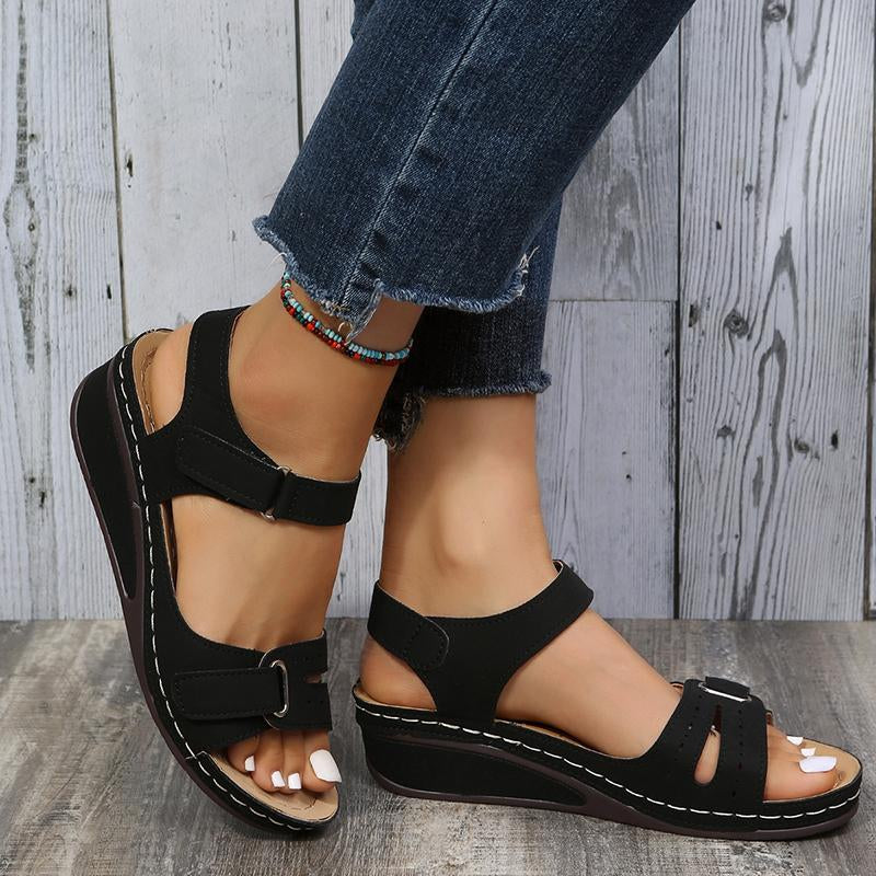 Woman Comfortable Sandals Ladies Lightweight Wedge Sandals-BS00819-Veeddydropshipping