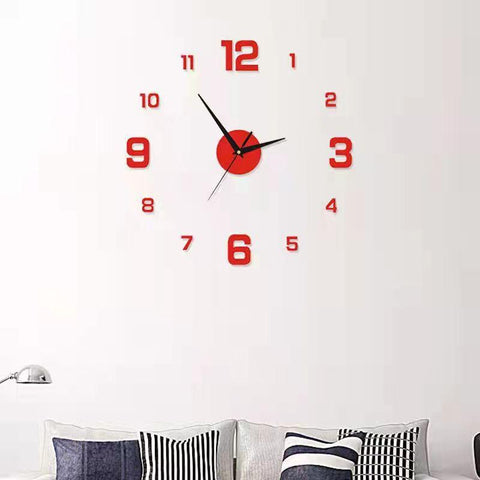 3D Wall Clock Luminous Frameless Wall Stickers-HA00205-Veeddydropshipping