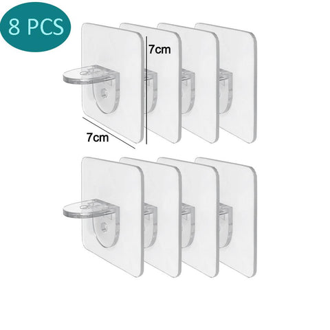 Adhesive Closet Cabinet Shelf Support Clip Wall Hanger-HA00865-Veeddydropshipping