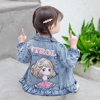 2023 Baby Girls Denim Jacket Spring Cardigan Coat For Kids Sweet Little-TB01027-Veeddydropshipping