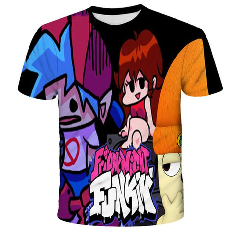2023 New Fridany Night Funkin T Shirts 1-14 Years Summer Children-TB01156-Veeddydropshipping