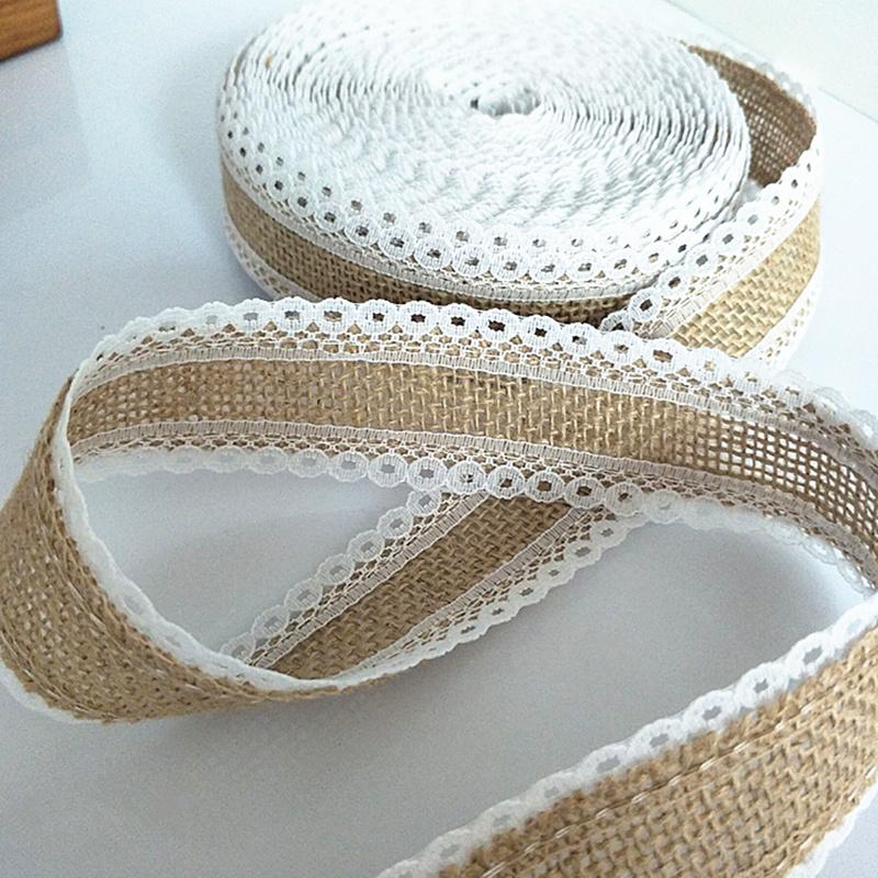 Jute Burlap Lace Rolls wedding table decoration-HA00595-Veeddydropshipping