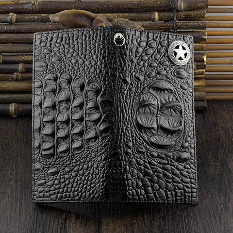 Biker Leather Wallet Purse With-MF00723-Veeddydropshipping