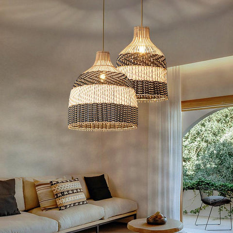 Rattan Chandelier Handmade Art-TI00390-Veeddydropshipping