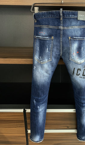 trousers for men d2 Slim fit, washable, casual, full length, paint-MF00665-Veeddydropshipping