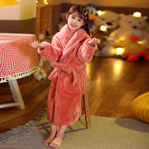 MudiPanda Winter Children&#39;s Bathrobe Pajamas For Girls Kids-TB01062-Veeddydropshipping