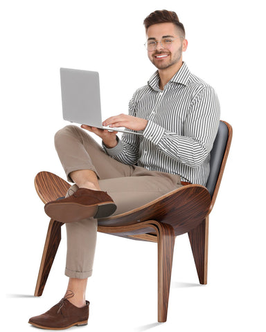 Replica Shell Chair Modern Tripod Lounge Chair-HA01688-Veeddydropshipping