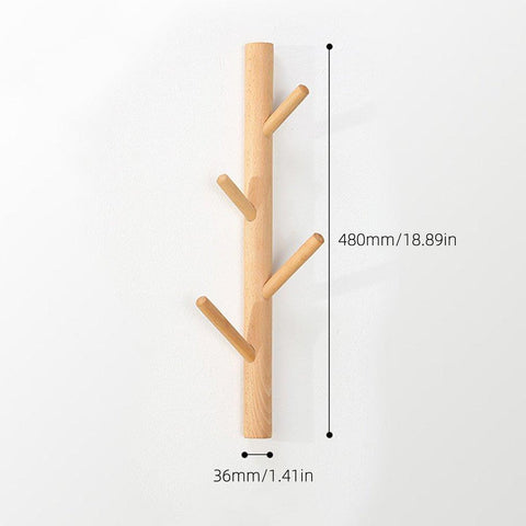 Wooden 4 Hooks Nordic Creative Wall Home Decor-HA01553-Veeddydropshipping