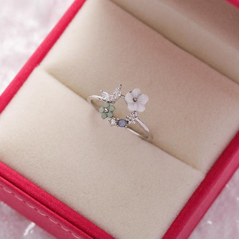 Crystal Zircon Rings Open Rings Wedding Engagement Jewelry  -JW00558-Veeddydropshipping