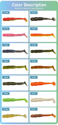 Rock Viber Shad 50mm 95mm 115mm Rock Shiner Sea Soft Baits Pesca Artificial -OS00366-Veeddydropshipping