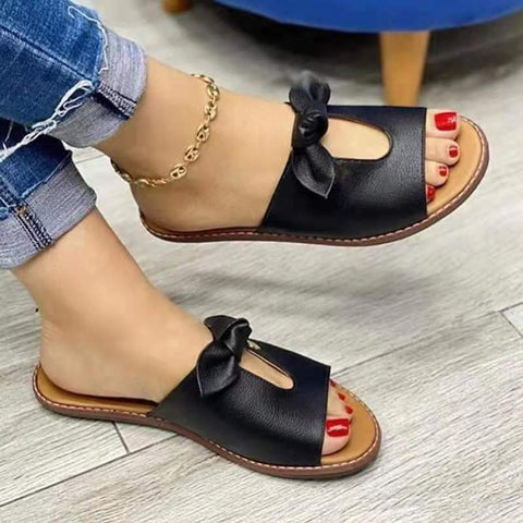 beach women leather slippers slides sandals summer plus size-BS00837-Veeddydropshipping