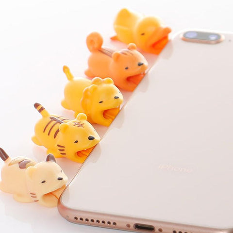3PCS Cute Cartoon Phone Charger Cable Wire Protective Case Saver Data Line Protector-PA00891-Veeddydropshipping