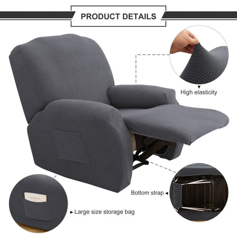 Jacquard Stretch Sofa Cover Recliner Protection Pad-HA00518-Veeddydropshipping
