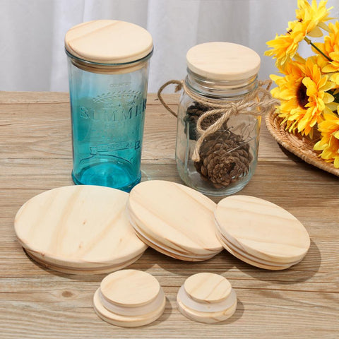 Reusable Wide Mouth Cover Wood Lids-HA00961-Veeddydropshipping