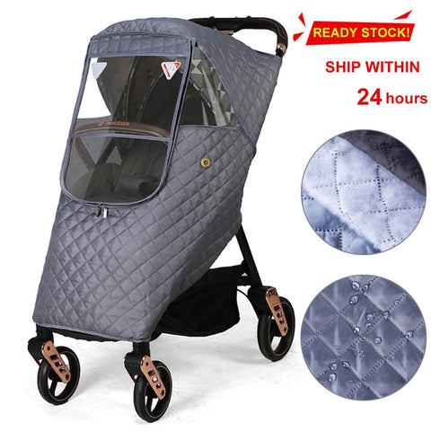 Universal Waterproof Winter Thicken Rain Cover Wind Dust Shield Full Raincoat for Baby-TB00398-Veeddydropshipping