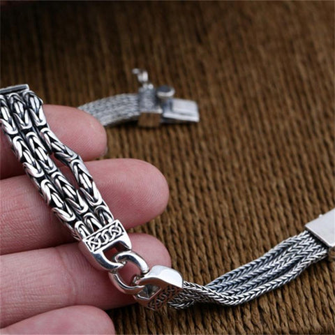 s925 solid silver Jewelry Models Personality Bracele-JW00112-Veeddydropshipping