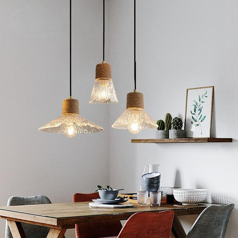 Simple Chandeliers Glass Pendant Light-TI00404-Veeddydropshipping