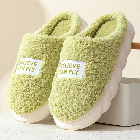 Winter Home Warm Fluffy Slippers High Heels-BS01078-Veeddydropshipping