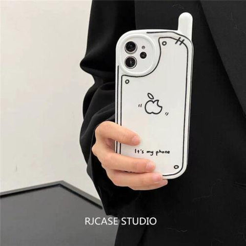 Retro 3D Classic Mobile Phone Sproof Case For iPhone 13 Pro Max Cute Armor Cover-PA00151-Veeddydropshipping