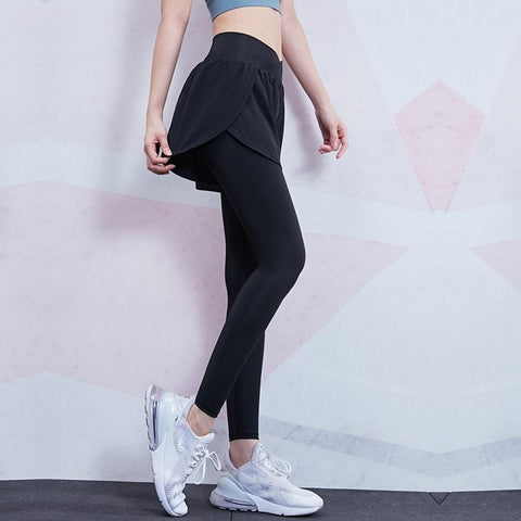 Vansydical Yoga Leggings Women 2 in 1Running Jogging Tights Femme -OS00750-Veeddydropshipping