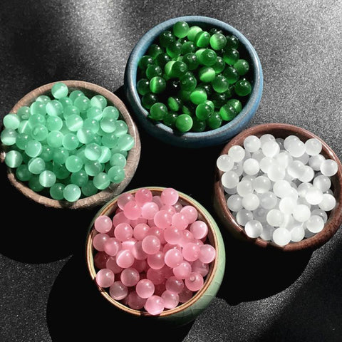 Natural Stone Pink White Moonstone Cat Eye Beads For Jewelry-JW01471-Veeddydropshipping