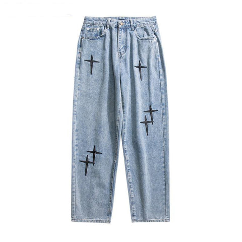 Straight Tube Loose Wide Leg Pants Spring And Autumn Korean-MF00475-Veeddydropshipping