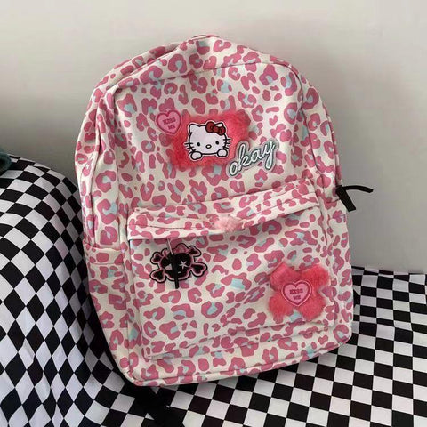 Hellokitty School Bag High School Student Kitty Cat School Bag-TB00078-Veeddydropshipping