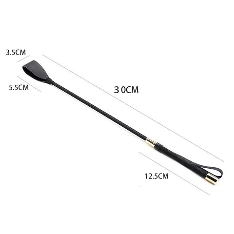 Fetish Black&amp;Red PU Leather Whip Flogger Handle Spanking Paddle Knout -BH01312-Veeddydropshipping