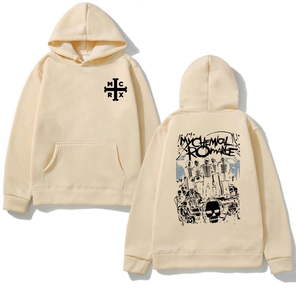 Printed sweatshirt hip-hop trend black hooded pullover-Veeddydropshipping
