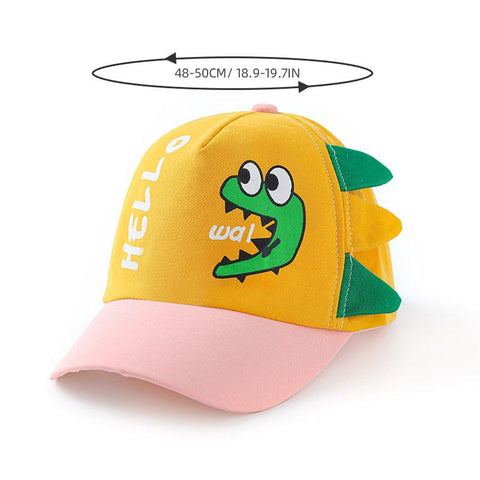 Baby Baseball Cap for Boy Girl Cartoon Dinosaur Children Adjustable Sun-Veeddydropshipping-6