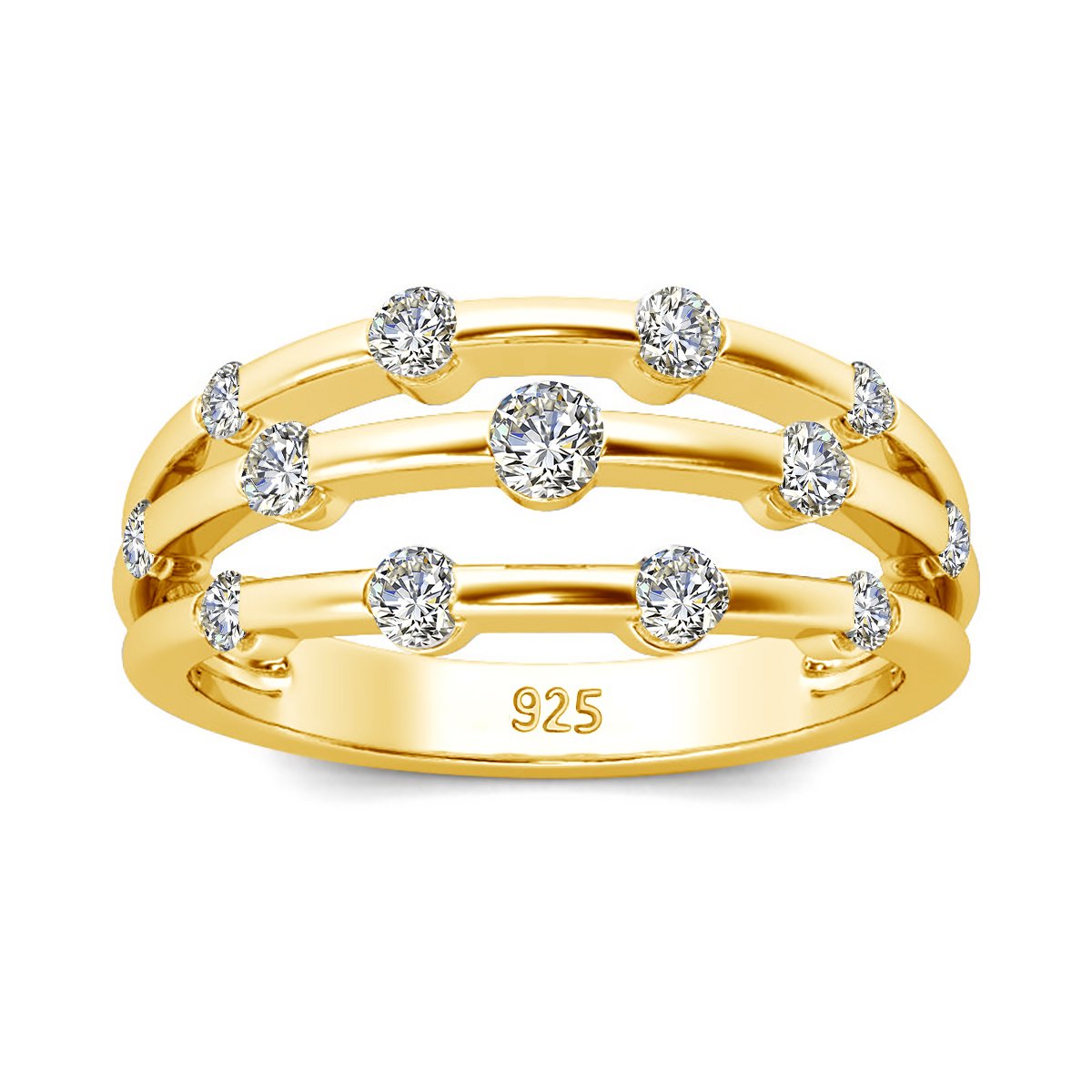 Moissanite Rings For Women 925 Sterling Silver Eternity Wedding Jewelry-JW01406-Veeddydropshipping