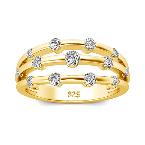 Moissanite Rings For Women 925 Sterling Silver Eternity Wedding Jewelry-JW01406-Veeddydropshipping