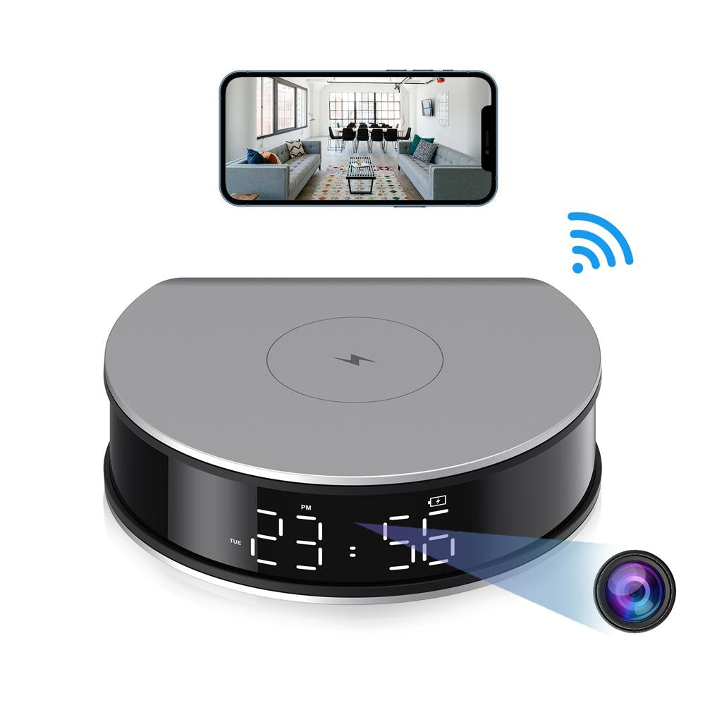 Mini Camera Clock HD Night Vision View Alarm WIFI Secret Surveillance Home-CE00398-Veeddydropshipping