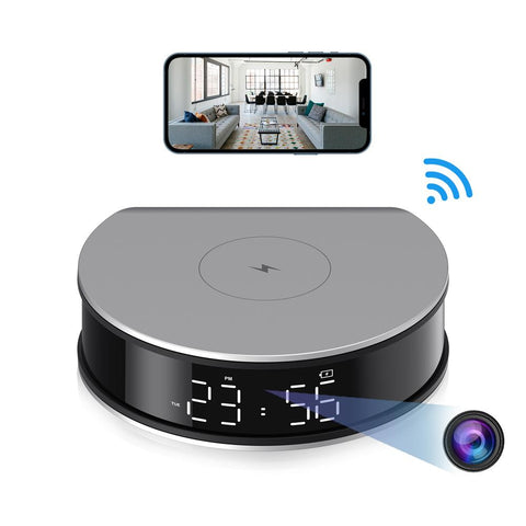 Mini Camera Clock HD Night Vision View Alarm WIFI Secret Surveillance Home-CE00398-Veeddydropshipping