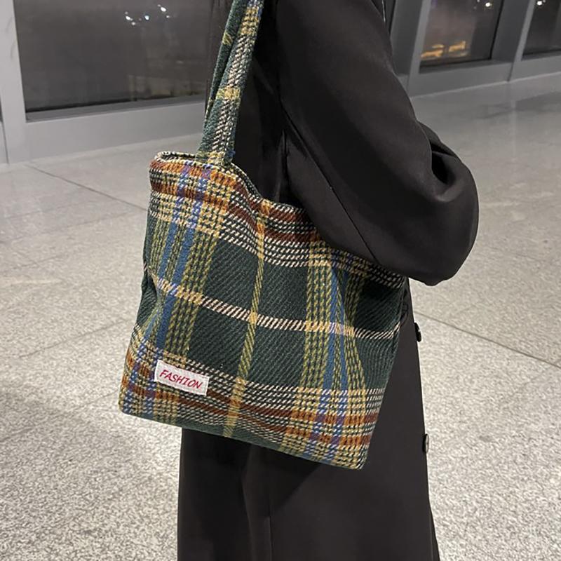 Wool Shopper Bags For Women Large Capacity Autumn Winter New-BS00112-Veeddydropshipping