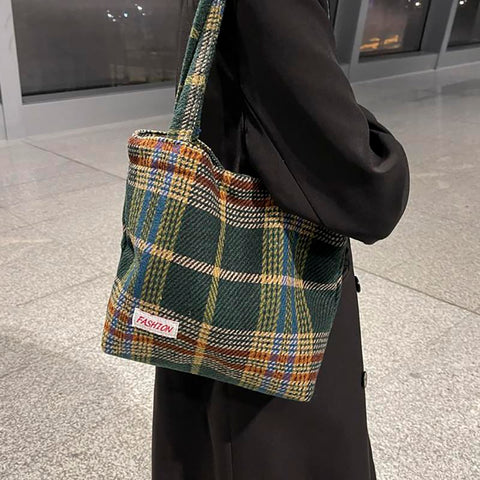 Wool Shopper Bags For Women Large Capacity Autumn Winter New-BS00112-Veeddydropshipping