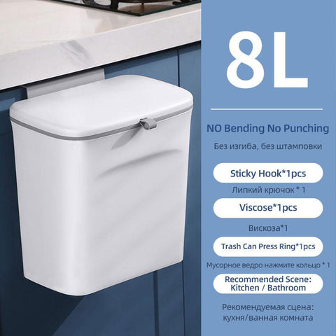 Wall Mounted Hanging Trash Bin For Kitchens-HA01084-Veeddydropshipping