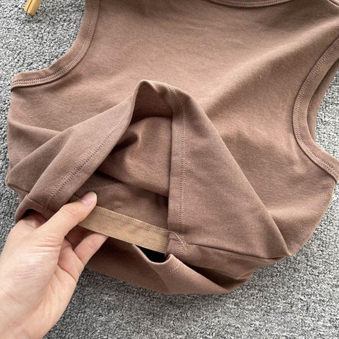 Women Sexy Low-Collar Sleeveless Camisole Tank Tops-WF00324-Veeddydropshipping
