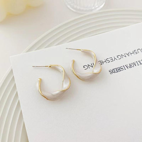 Fashion Lavender Purple Earrings for Woman Gold color Twisted -JW01417-Veeddydropshipping