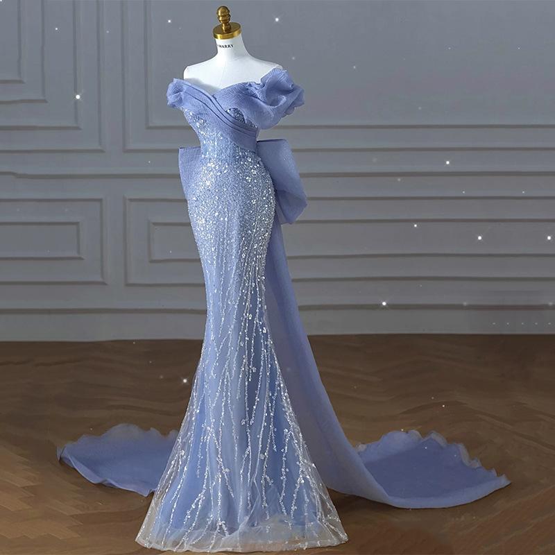 Prom Dresses Off Shoulder V Neck-Veeddydropshipping
