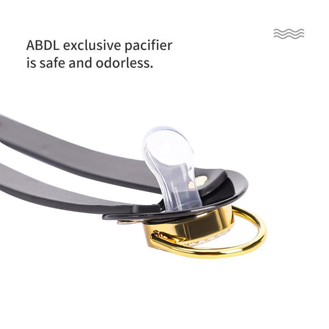 Adult Pacifier Mouth Gag with Gold Chain Nipple Clamps Breast Clip Slaves -BH01216-Veeddydropshipping