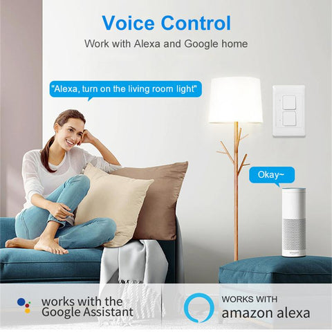 Tuya WiFi Smart Light Switch Wireless Push Button Switches 100-240V 1/2/3 -CE00559-Veeddydropshipping