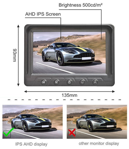 DIYKIT 4Pin 5 Inch AHD IPS Rear View Car Monitor Digital Screen-AM00693-Veeddydropshipping