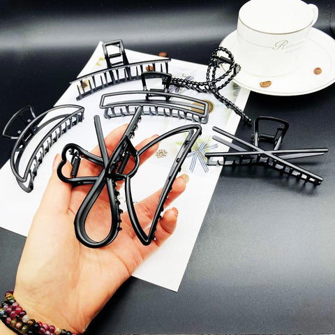 Simple black Claw Crab Elegant Hair Jewelry -JW00527-Veeddydropshipping