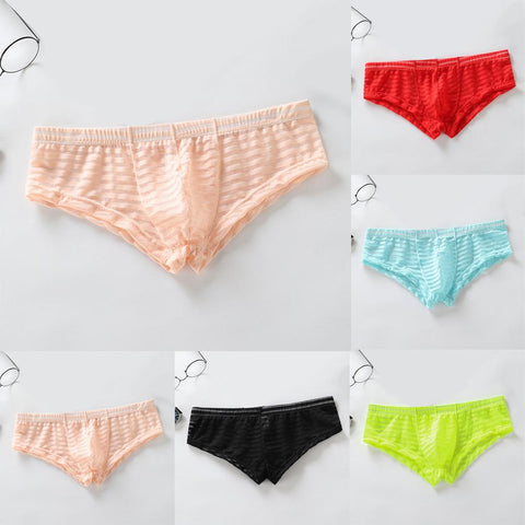 Sheer Bikini Breathable Comfort G-String Underwear Boxer Briefs Bikini-MF01652-Veeddydropshipping